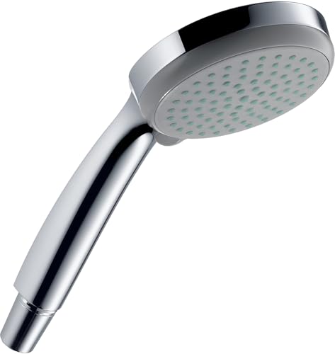 hansgrohe Croma 100 - Duschkopf, Handbrause mit 4 Strahlarten, runde Duschbrause (100 mm), Brausekopf mit Antikalk-Funktion, Chrom, 28535000