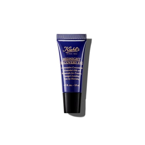 KIEHL'S Erholsame Augencreme, Augenbehandlung für strahlendes Aussehen und jünger aussehende Augen am Morgen, Midnight Recovery Eye, 15 ml