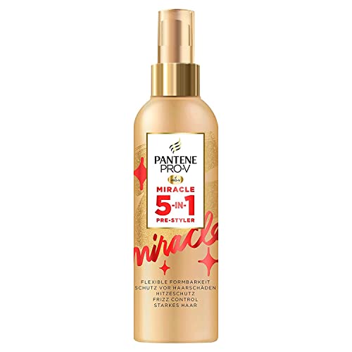 Pantene Pro-V Miracle 5-in-1 Pre-Styler Leave-In Spray (200 ml), Hitzeschutz für Haare, flexible Formbarkeit, Anti Frizz, Haarpflege