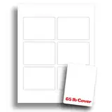 Weißes bedruckbares Spielkartenpapier - Blanko-Spielkarten für Tintenstrahl- und Laserdrucker - 29,5 kg Einband - 20 Blatt/120 leere Spielkarten