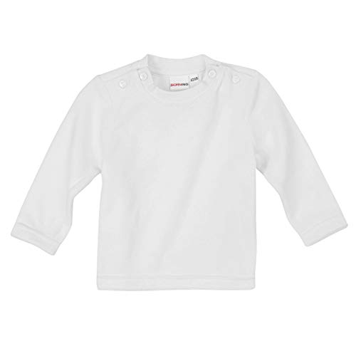 Bornino Basics Nicki-Shirt Langarm weiß/Pullover/Sweatshirt/Oberteil für Jungen-Mädchen