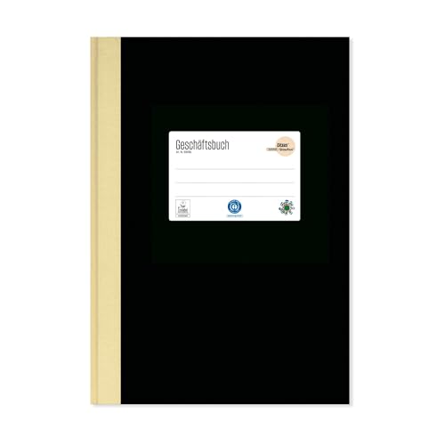 Staufen Ursus Style Geschäftsbuch, DIN A4, hochwertiger Leineneinband, Lineatur 5 mm kariert, 144 Blatt, premiumweißes 80g/m² Recyclingpapier, 1 Stück, Green