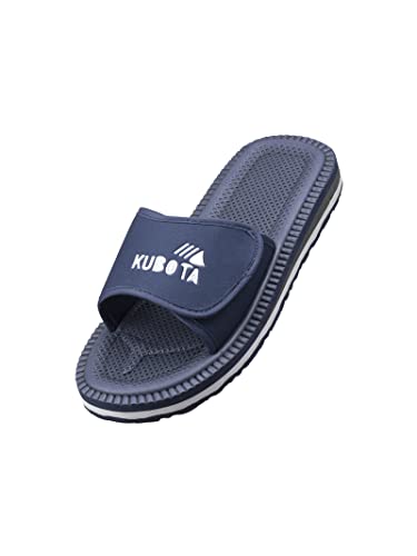 Kubota Badelatschen mit Klettverschluss Damen, Pantoletten, Hausschuhe, Badeschuhe für Strand, Badesandalen Sommer, Schuhe fur Dusch und Sauna - Dunkelblau 39