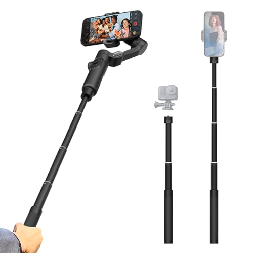 AOCHUAN Gimbal-Verlängerungsstange, 29" Verlängerungsstange für DSLR-Kameras, Verstellbarer Selfie-Stick mit 1/4-Schrauben-Schnittstelle, kompatibel mit Einer Reihe von Handheld-Gimbal