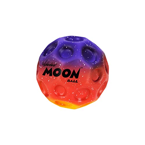 Waboba Moon Ball – am Höchsten Springender Gummiball – Patentiertes Original-Design – Ballkrater Erzeugen beim Aufprall EIN knallendes Geräusch – Leicht Greifbar – Flummies für Kinder - Sunset - 65mm