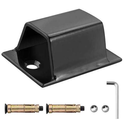EYPINS Bodenanker, Befestigungsanker, Boden- oder Wand Kettenanker aus Hochfestem Stahl sicher und stabil für Fahrrad, Motorrad, Boot mit Befestigungsmaterial | Schwarz