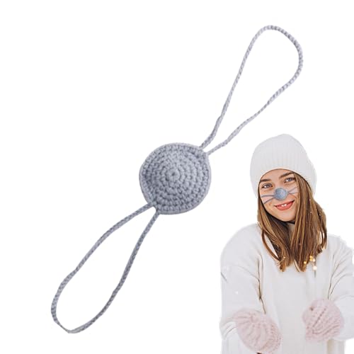 komsoup Nasenwärmer Damen, Nasenhandschuh - Bequemer Nasenschutz aus Wolle | Outdoor-Nasenschutz, Winterzubehör, lustige Nasendekoration für kaltes Wetter