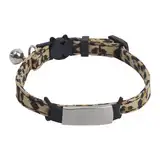 Cute Pet Partner N Ew Product Leopardenmuster Haustierhalsband Katzenhalsband mit Be Ll Katzenhalsring Hundeständer Große Rassen (Braun, L)