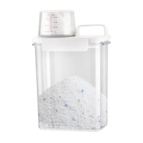 Waschmittelspender - Weichspülerspender für Stoffe, Waschmittelflasche für Kleidung, Flüssigseifenspender mit Messbecher, nachfüllbarer Waschmittelspender für Kleidung