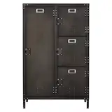 Aktenschrank Stauraumschrank Mehrzweckschrank Metallschrank Allzweckschrank Kleiderschrank Garderobenschrank Aufbewahrungsschrank 75x46x120cm