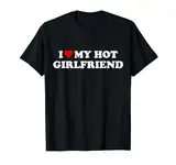 TeeMugsAndMore Ich Liebe Meine Freundin Damen T-Shirt Schwarz S Klassisch Kurzarm Rundhals T-Shirt mit Vorbedrucktem Text