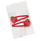 Haarnadel 3D Erdbeere Haarspangen Süße Cartoon Obst Haarspangen Schöne Haarschmuck Geschenk Für Kinder Mädchen