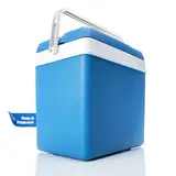 BigDean Kühlbox 24 Liter blau/weiß - Isolierbox mit bis zu 11 Std. Kühlung - Thermobox aus Kunststoff - Outdoor Kühltasche für Camping, Grillen, Picknick & Garten
