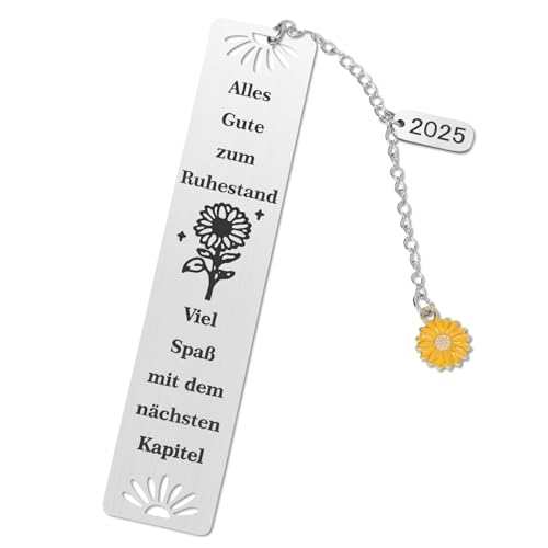 Ruhestand Geschenke 2025,Kaluofan Lesezeichen Metall Renteneintritt Geschenk Frau Männer,Happy Retirement Lesezeichen Personalisiert mit Geschenkbox,Geschenke zum Ruhestand für Lehrer,Freunde Kollegen