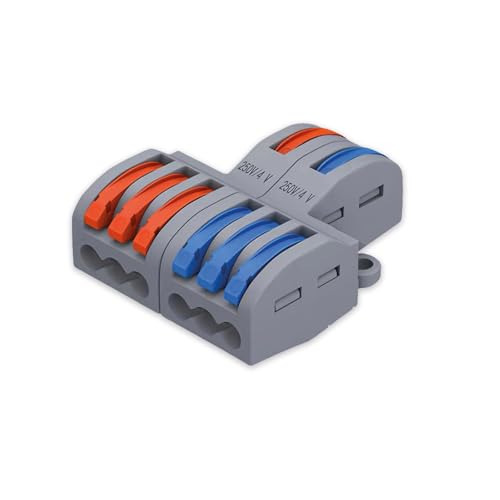 Wiederverwendbare Kabelverbinder & Abzweigklemmen – 32A/250V, für Kabel 0,08–4,0 mm² (AWG28-12) – Ideal für Starkstromkabel (Abzweigklemme FD-13TA, 1)