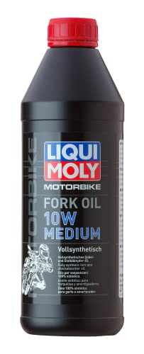 LIQUI MOLY Motorbike Fork Oil 10W medium | 1 L | Motorrad Gabelöl | Art.-Nr.: 2715, farblos