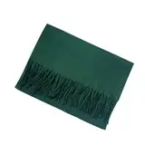 ASFWAGQ Schal Damen Warm Frühling Herbst Winter unifarben Baumwolle mit quasten, Einfarbig Pashmina Stola Schals Scarf Winterschal (Dunkel Grün)