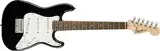 Squier by Fender Mini Stratocaster, E-Gitarre, Lorbeergriffbrett, Schwarz, Inklusive kostenloser virtueller Kurse auf Fender Play