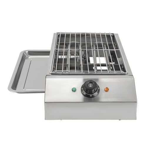 Camping-Grill, 220V Elektrischer Grillofen,Elektrischer Grillofen mit einstellbarer Temperatur für Picknicks, Partys, Camping, Decks, Terrassen, Parks