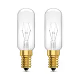 Lamptobe E14 Dunstabzugshaube Glühbirne Abzugshaube Glühbirne 42 Watt 2700K Warmweiß, Dimmbar Backofenlampe 300 Grad E14 T25 für Dunstabzugshaube, Abzugshaube, Ofenlampe,Ofenbirne, 2-Stück