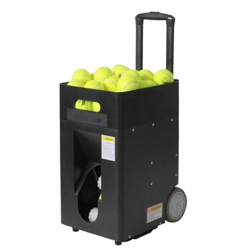 WBYDYS Tennisballmaschine, automatischer Tennisballwerfer, tragbare 50-Ball-Tennisball-Wurfmaschinen, Einstellbarer Abwurfwinkel, intelligente drahtlose Fernbedienung und Steuerung per Handy-App