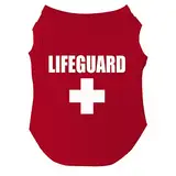 Lifeguard Hunde-T-Shirt, Größen für Welpen, Spielzeug und große Rassen (53 rot, mittel)