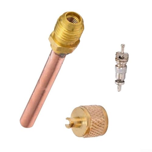2 Stück 14 SAE x 14 OD x 78 mm Schaftkern-Service-Ventile für Kühl- und HVAC-Reparaturen