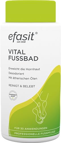 efasit Vital Fußbad, 400g – basischer Hornhaut Badezusatz, für wohlriechende, gepflegte und entspannte Füße, Hornhautweicher, bis zu 30 Anwendungen