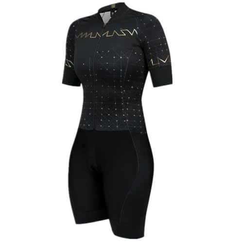 Kurzärmeliger Damen-Skinsuit für Triathlon, Fahrrad, Rennsport, Laufanzug, Badeanzug, Jumpsuits, 7, XXL