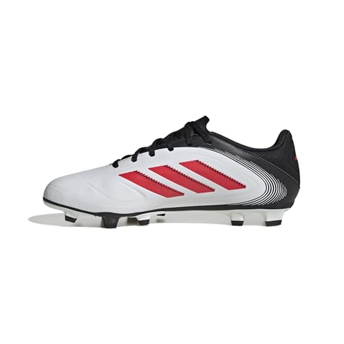 adidas Unisex COPA Pure III Club FG/MG Football Boots Fußballschuhe, Cloud White/Lucid Red/Core Black, 45 1/3 EU
