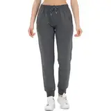 ROSS CAMP Jogginghose Damen - Sporthose Frauen Baumwolle, Trainingshose Fitness High Waist, Sweatpants Slim Fit Freizeithose Lang, Jogging Hose Laufhosen Modern Anthrazit/M