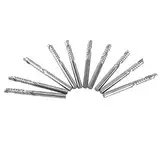 10pcs Wolfram -Carbid -Spiral -Single -Flöte -CNC -Router -Bits 4mm Schaft für Acryl, PVC, MDF, Holzschnitt. Endmühle, Endmill, für 10 Set von 10