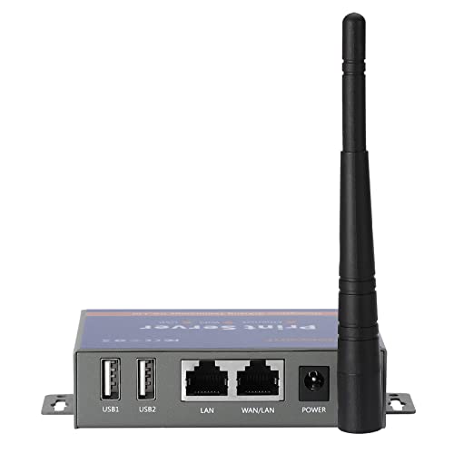 CHEECENT Kabelloser Druckserver für USB-Drucker (nicht Plug & Play), 2-Port-USB-Druckserver, Konvertieren Sie kabelgebundenen Drucker in drahtlose WiFi-Ethernet-Netzwerke, kompatibel mit Windows Mac