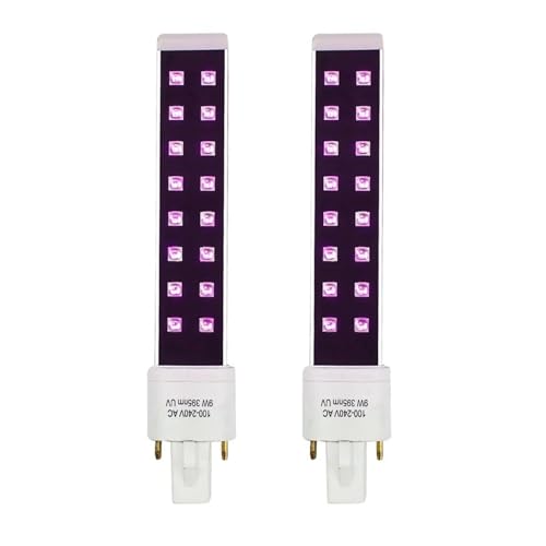 NGBFF UV Licht Lampe, Ersatz-UV-LED-Lampe, 9 W, Nagelkunst-Trockner, Phototherapie-Gel-Härtungslichtmaschine, Quelle 365 + 405 nm,UV Lampe(16LED 2pcs_1)