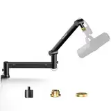 Mikrofon Arm,Aokeo AK-58 Niedriges Profil Mikrofon Ständer Arm für HyperX QuadCast,SoloCast,Elgato Wave,Shure SM7B,Blue Yeti,Blue Snowball,Broadcast,Studio Programm Aufnahme