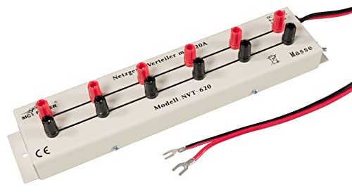 MC POWER - Netzgerät-Verteilerleiste | NVT-620 | 1x EIN, 6 Ausgänge, 20 A max., DC