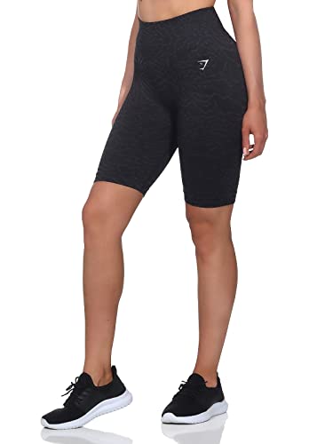 GYMSHARK Damen Adapt Animal Seamless Shorts, Tights Farbe: Schwarz (Hybrid); Größe: S