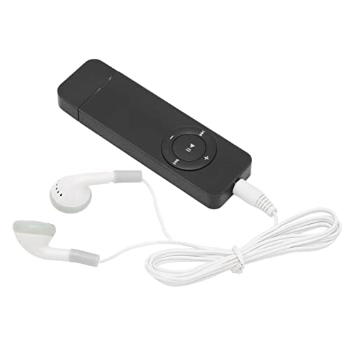 MP3-Player, USB-MP3-Player, Schüler-MP3-Player, Walkman, Verlustfreier Sound, Plug-in-Speicherkarte, Erweiterbar auf Bis zu 64 GB, Nicht Im Lieferumfang Enthalten, für Studentengeschenke(Schwarz)