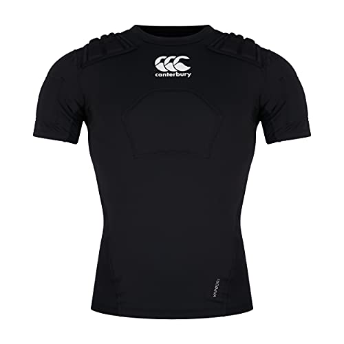 Canterbury Rugby Pro Protection Vest Schutzweste, Schwarz/Weiß/Silber, L