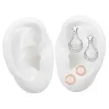 minkissy 1Paar Künstliches Silikon Ohrmodell Wiederverwendbares Ohr Display für Schmuck und Piercing Realistische Simulation für Otolaryngologen und Hörgerätezentren Hochwertiges