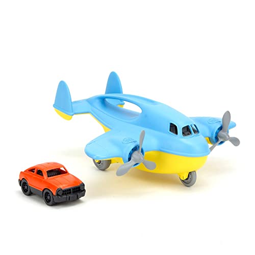 Green Toys 8601399, Frachtflugzeug mit Auto, Spielflugzeug, nachhaltiges Spielzeug für Kinder ab 3 Jahren