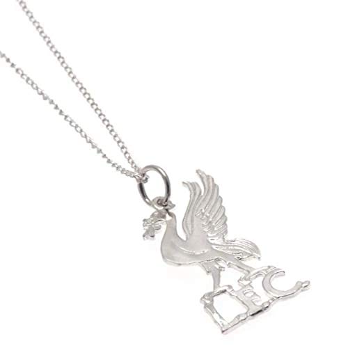 Liverpool F.C. Offizielles Fußballmannschafts-Geschenk Sterlingsilber Anhänger & Kette LB