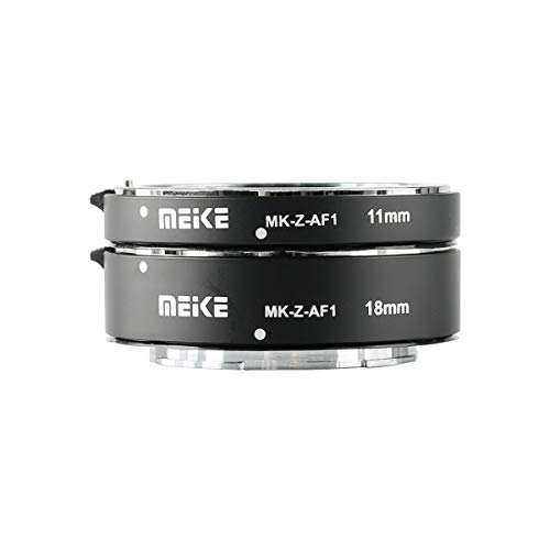 Meike MK-Z-AF1 Metal Auto Focus Macro Extension Tube Adapter Ring (11mm+18mm) Compatible with Nikon Z5 Z6 Z7 Z50