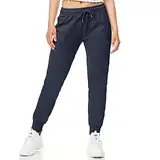 ROSS CAMP Jogginghose Damen - Sporthose Frauen Baumwolle, Trainingshose Fitness High Waist, Sweatpants Slim Fit Freizeithose Lang, Jogging Hose Laufhosen Modern Navy/L