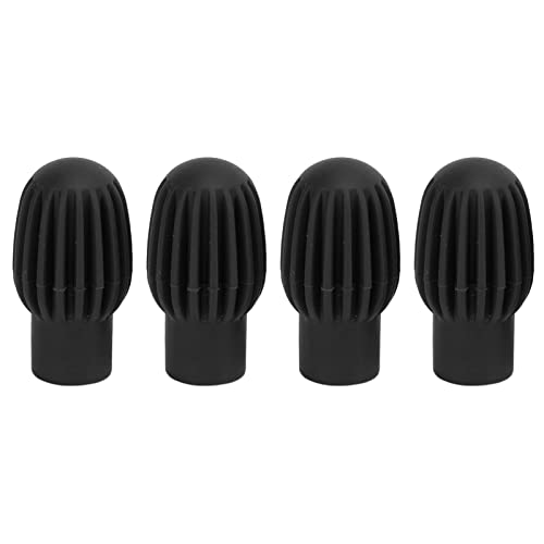 Silikon Drumstick Tips, No Noise 4Pcs Drum Mute Tip für Holzinstrumente(Schwarz)