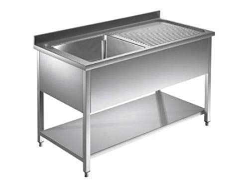 Spültisch Edelstahl 1 Becken links 1000 x 600 x 850 mm Gastro Spüle