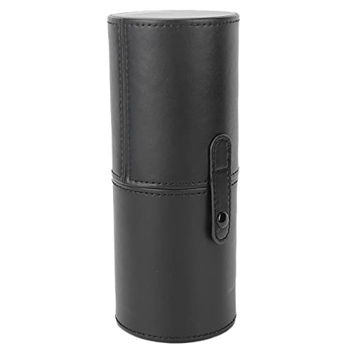 Kosmetikpinseltasche, Exquisite Verarbeitung Große Kapazität Edelstahl-Knopf-Make-up-Pinsel-Aufbewahrungskoffer für Kosmetikladen für Heimreisen