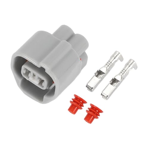 Partuto 2 Pin Fahrzeuggeschwindigkeitssensor Stecker Stecker Nr. 9098011156 - Auto männlich weiblich Drahtanschlussstecker - für Toyota Crown Camry Kunststoff Grau - 1 Satz.