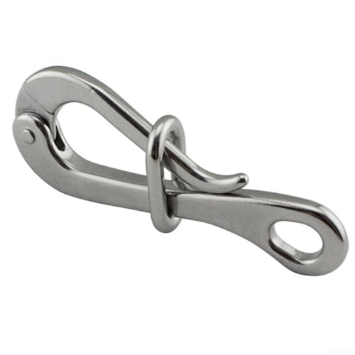 Premium 100 mm Haken & Öse Schnellspanner Edelstahl 316 für Marine-Ausrüstung