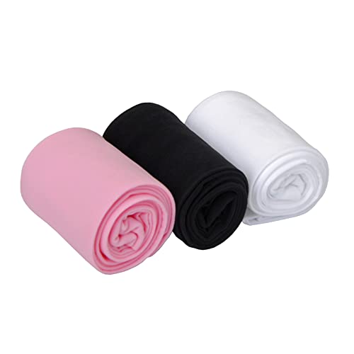 EVERSWE Microfaser 40 DEN Kinder Strumpfhose für Mädchen 3er Pack (Black/White/Pink, 11-13)